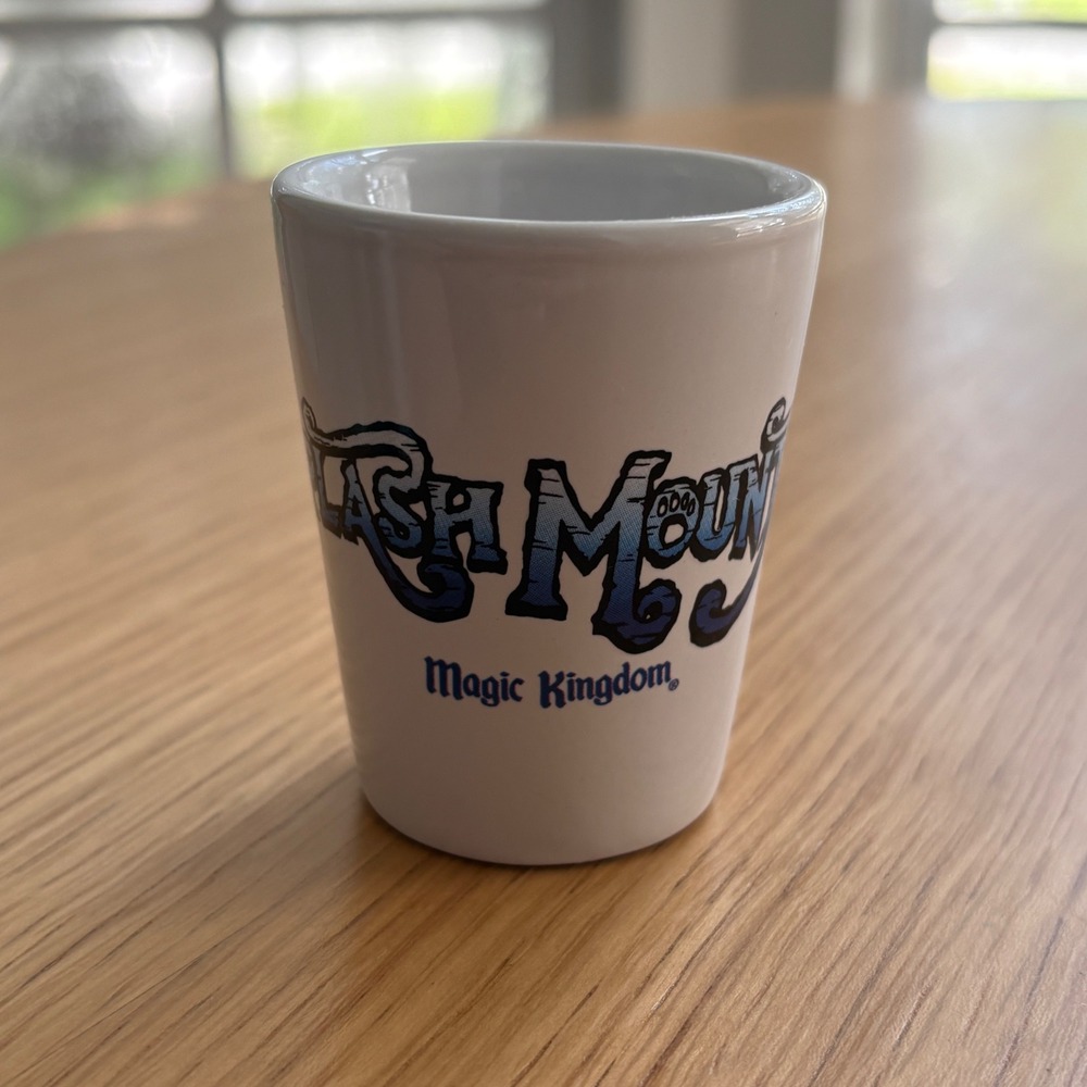 Disney Splash Mountain Magic Kingdom Shot Glass White Ceramic Souvenir M-Ware